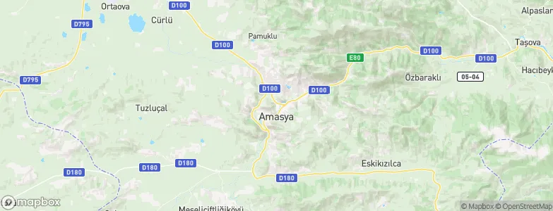 Amasya Province, Turkey Map