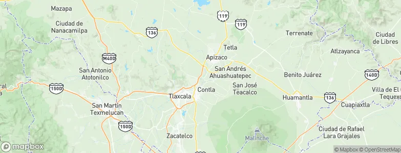 Amaxac de Guerrero, Mexico Map