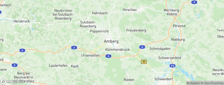 Amberg, Germany Map