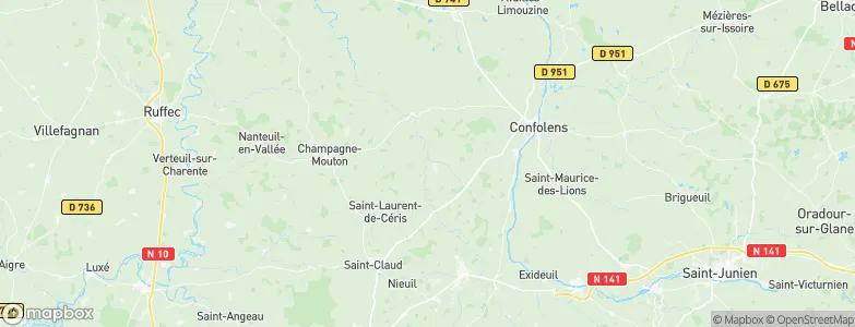 Ambernac, France Map