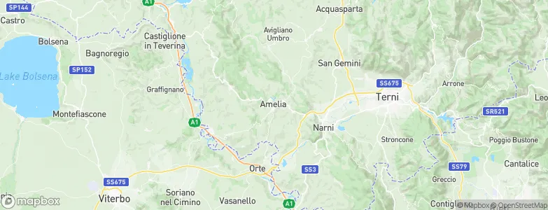 Amelia, Italy Map