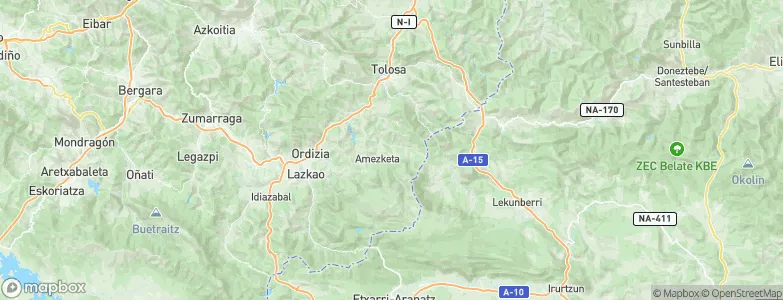 Amezketa, Spain Map