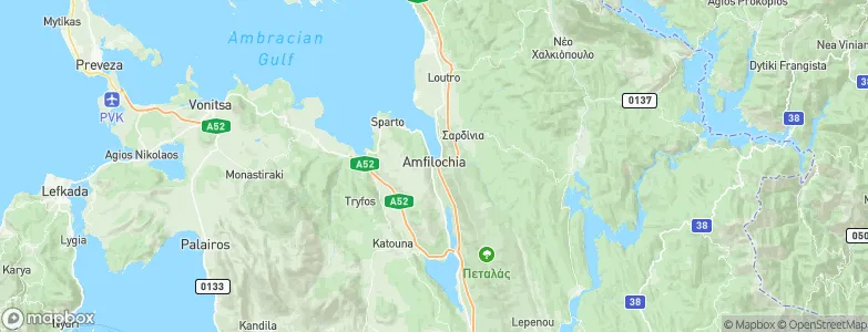 Amfilochía, Greece Map