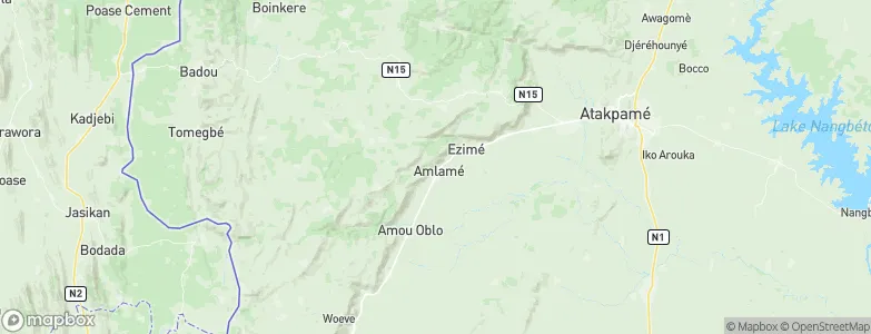 Amlamé, Togo Map