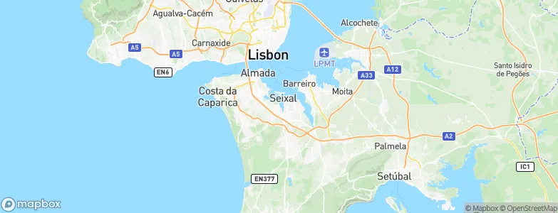 Amora, Portugal Map