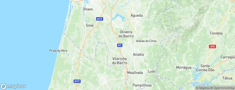 Amoreira da Gândara, Portugal Map
