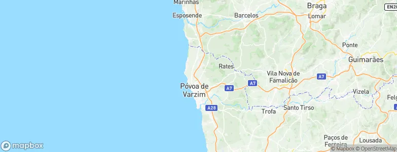 Amorim, Portugal Map