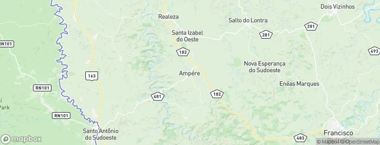 Ampére, Brazil Map