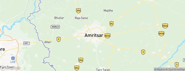 Amritsar, India Map