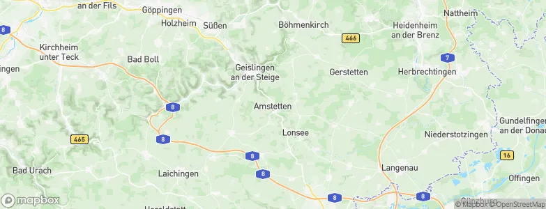 Amstetten, Germany Map