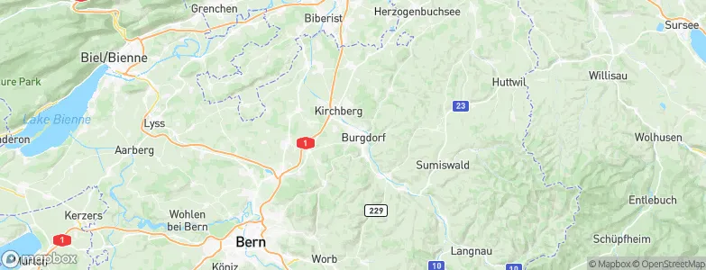 Amt Burgdorf, Switzerland Map