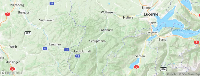 Amt Entlebuch, Switzerland Map