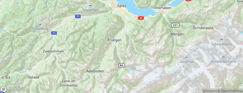 Amt Frutigen, Switzerland Map