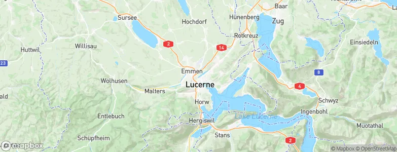 Amt Luzern, Switzerland Map
