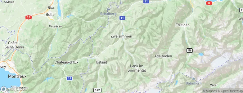Amt Obersimmental, Switzerland Map