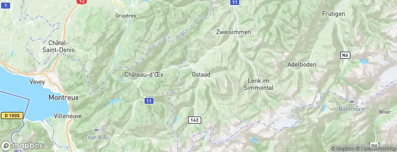Amt Saanen, Switzerland Map