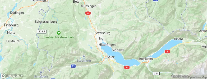 Amt Thun, Switzerland Map