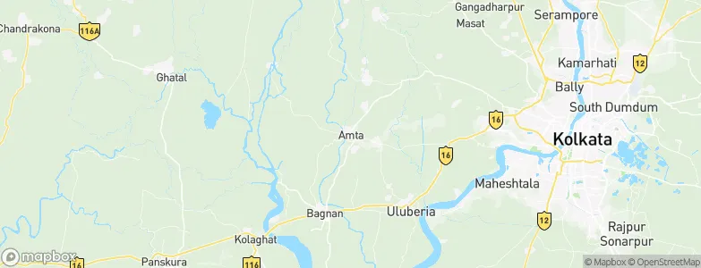 Āmta, India Map