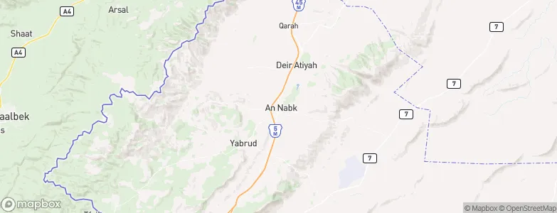 An Nabk, Syria Map