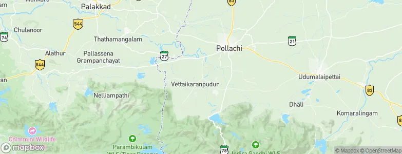 Anamalais, India Map