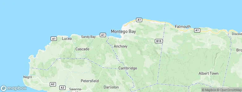 Anchovy, Jamaica Map