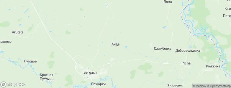 Anda, Russia Map