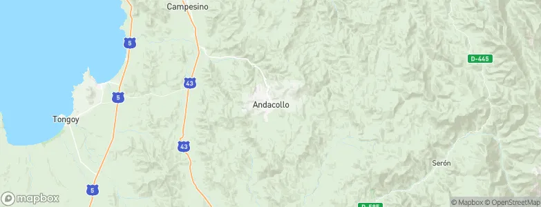Andacollo, Chile Map