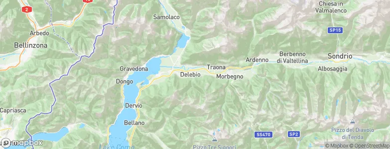 Andalo Valtellino, Italy Map
