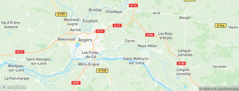 Andard, France Map