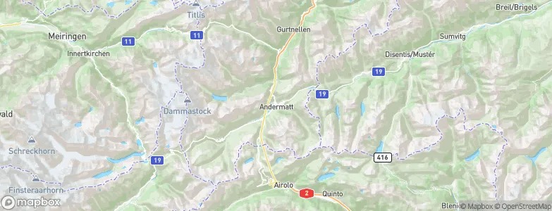 Andermatt, Switzerland Map