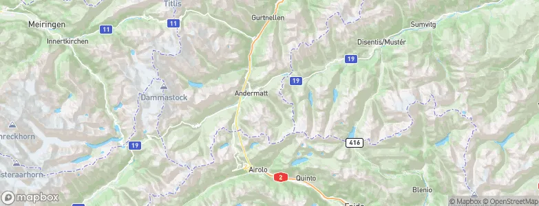 Andermatt, Switzerland Map