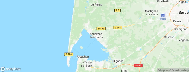 Andernos-les-Bains, France Map
