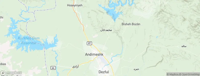 Andīmeshk, Iran Map