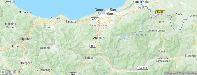 Andoain, Spain Map