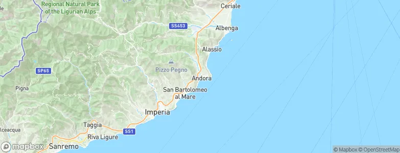 Andora, Italy Map