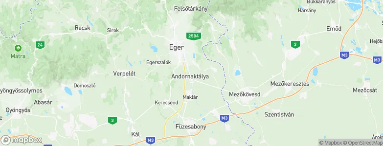 Andornaktálya, Hungary Map