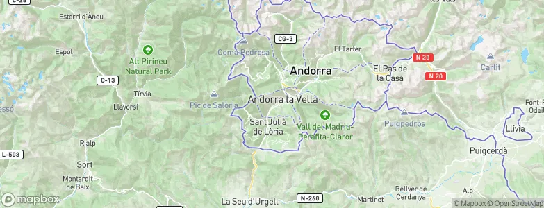 Andorra, Andorra Map