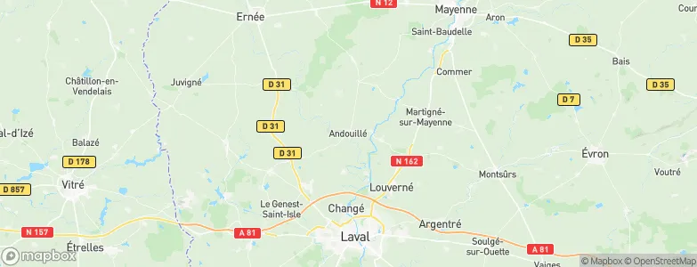Andouillé, France Map