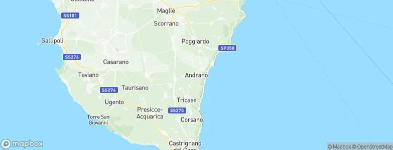 Andrano, Italy Map