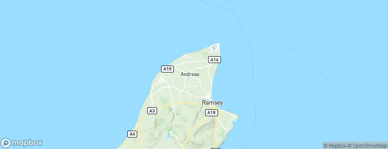 Andreas, Isle of Man Map