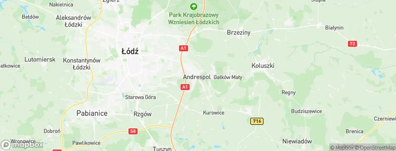 Andrespol, Poland Map