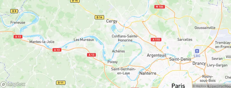Andrésy, France Map