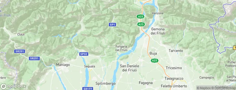 Anduins, Italy Map
