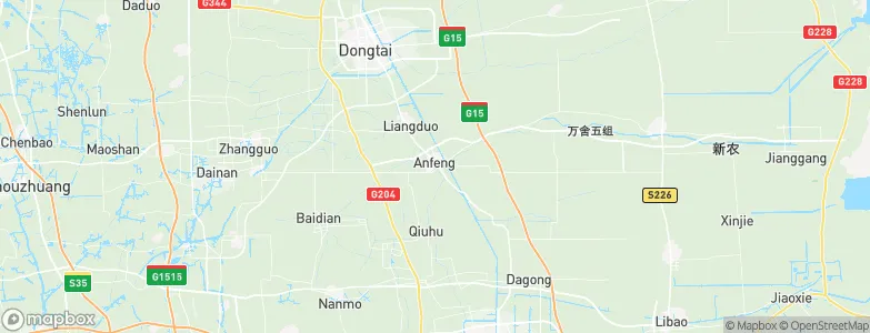 Anfeng, China Map