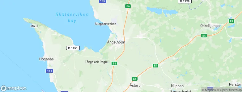 Ängelholms Kommun, Sweden Map