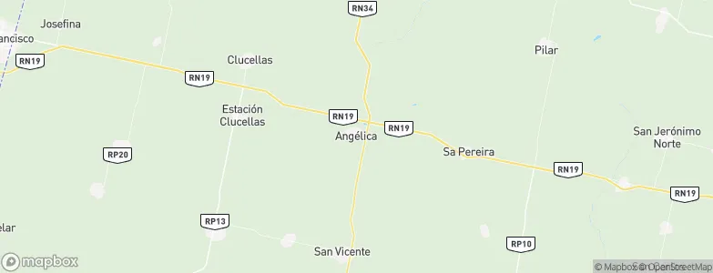 Angélica, Argentina Map