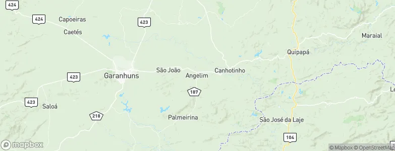 Angelim, Brazil Map
