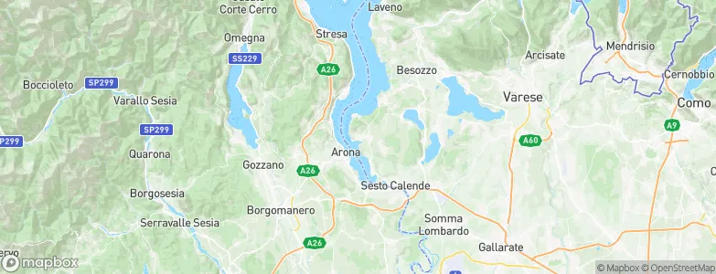 Angera, Italy Map