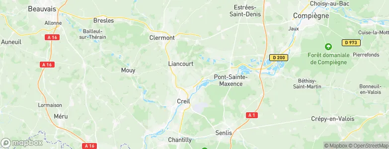 Angicourt, France Map