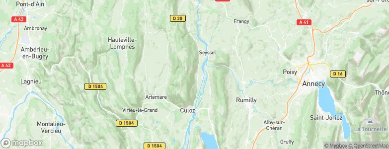 Anglefort, France Map